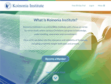 Tablet Screenshot of koinoniainstitute.org